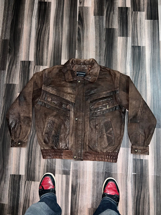 Z*DETACHABLE SLEEVES(make it half jacket) Original Leather (L/XL)