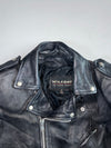 Wilsons Black Leather Belted Moto Jacket (S/M)