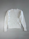Vintage Polo by Ralph Lauren Chunky Knit Cotton Crewneck Sweater – White (XL)