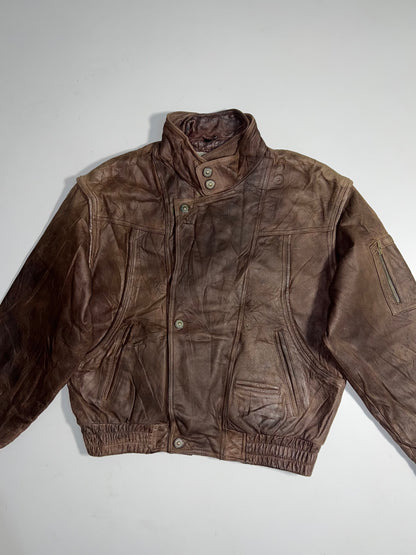 ZUltra RARE Original Leather Double Collar Jacket (L)