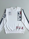 Vintage Fila Stile Sportivo Italiano Multi-Logo Sweatshirt – White/Navy (L)