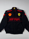 Ferrari Scuderia F1 Racing Embroidered Black Bomber Jacket (L)