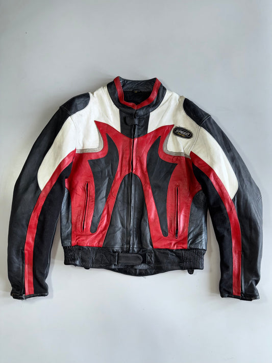 Speed’s Premium Leather Motorcycle Racing Jacket (Paded)(L)