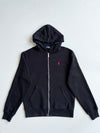 Polo Ralph Lauren | Black Red Pony Zip Hoodie | (M)