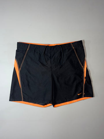 Nike Black & Orange Mesh-Lined Swim Shorts  (W:42) (L:19)