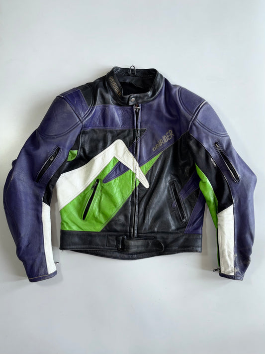 DRI Riders Genuine Leather Racing Jacket with CE Protection (M)