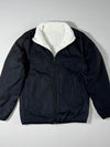 Adidas Reversible White Sherpa Fleece & Black Full-Zip Jacket (S)