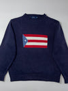 Polo Ralph Lauren Puerto Rico Flag Navy Knit Sweater (XL)