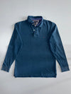 Tommy Hilfiger Flag Logo Long Sleeve Pique Polo T-Shirt Steel Blue (L)