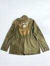 Egoist Olive Military Field Jacket with Beaded Pockets & Patches woman’s (S)