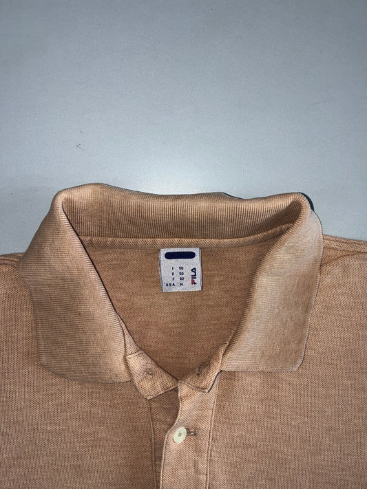 Fila | Vintage Pique Polo | Washed Tan T-Shirt (XL)