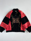 Butterfly Embroidered Velvet Bomber (Xl/2Xl)