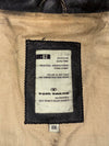 Tom Tailor 1962 Distressed Black Leather Multi-Zip Trucker Jacket, (XL/2XL)