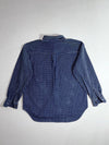 Vintage Guess Jeans Jacquard Stripe Long Sleeve Shirt – Navy/White (M/L)