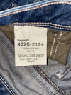 Lee Vintage Distressed Paint-Splatter Straight-Leg Denim Jeans (W:32) (L:39.5)