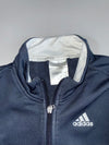 Adidas Clima365 3-Stripe White Panel Fleece-Backed Half-Zip Navy Blue Athletic Pullover Sweatshirt (M)