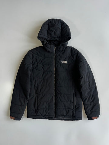 The North Face Black Quilted Puffer Detachable hood Jacket (M)