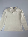 Polo Ralph Lauren Oatmeal Heather Long Sleeve Polo Size (L)