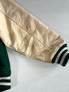 Seed Boy 76 Green Varsity Leather Sleeve Jacket (M/L)