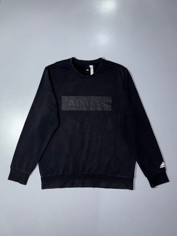 Adidas Boxed Logo Crewneck Sweatshirt – Black, (L)