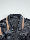 RIO Two-Tone Leather Western Bomber Jacket (L/XL)