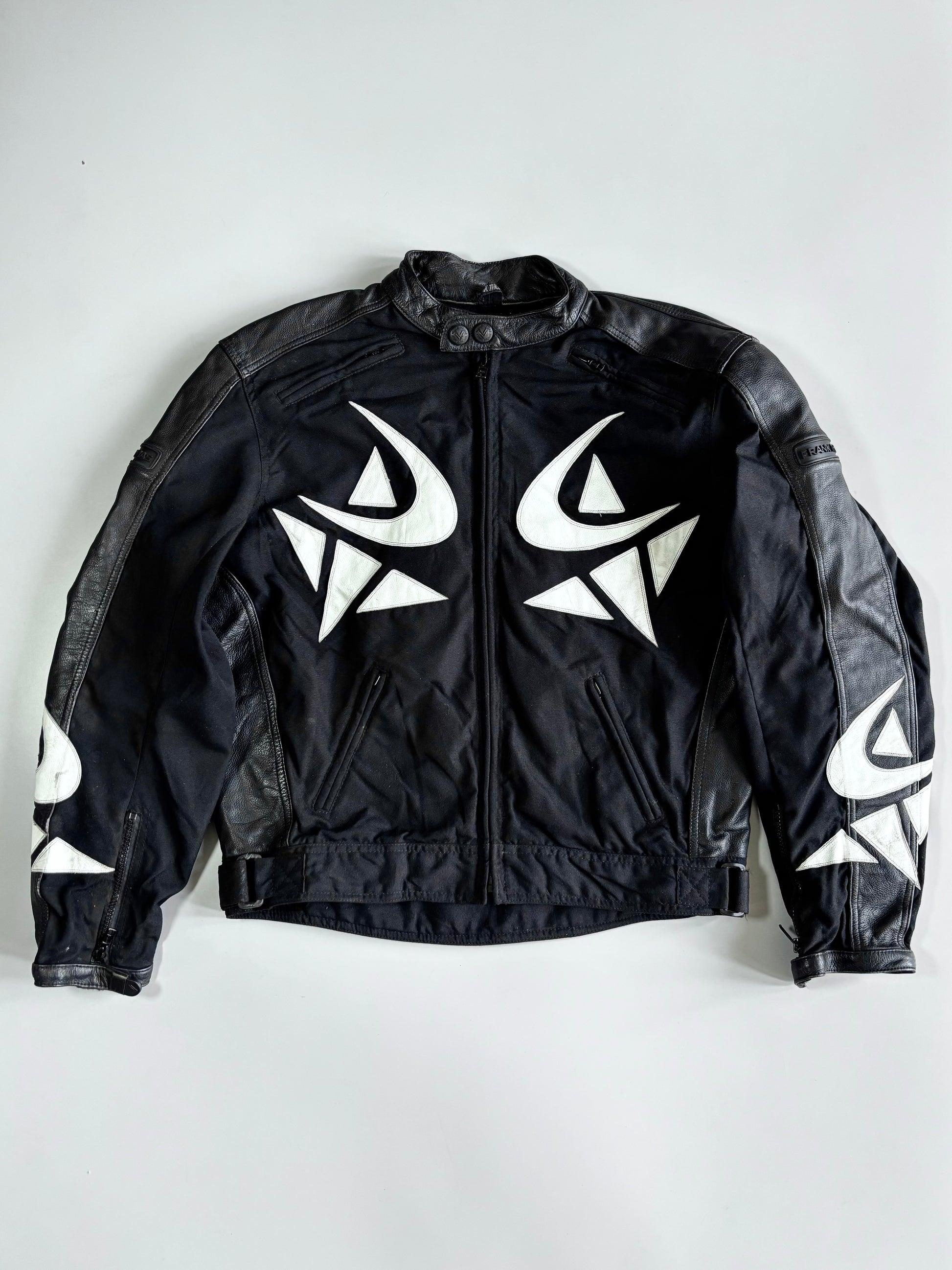 frank thomas motorcycle gear Frank Thomas Monster Face Leather & Textile Biker Jacket (Paded)(XL) – Drip  Drop Attire