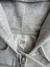 Vintage Gap Heather Grey Arch Logo Zip-Up Hoodie (S)