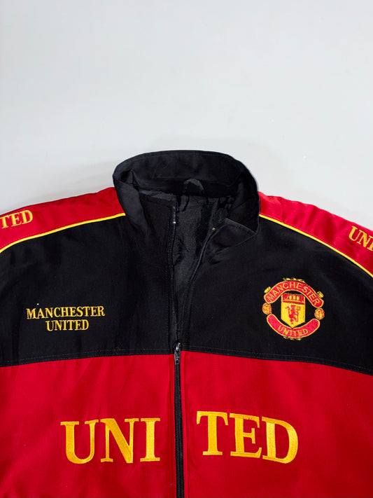Manchester United Black Red Track Embroidered Jacket (2Xl/3Xl)