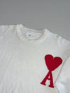 Ami Paris White Ami de Coeur Crewneck Sweater (XL)