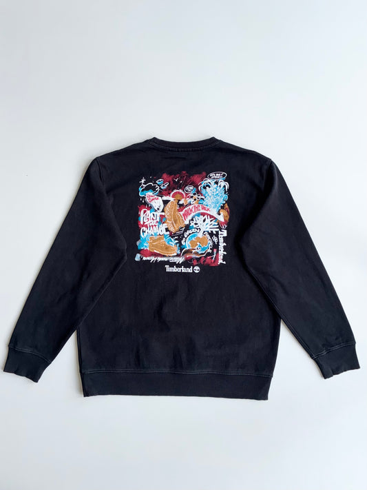 Timberland Graphic Crewneck Sweatshirt Black “Walk The Talk” (XL)
