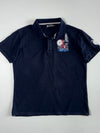 Big Train Osaka Koi & Waves Embroidered Japanese Polo – Navy (L)