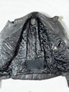 Echt Leder Black Leather Motorcycle Jacket Genuine German Leather Biker Jacket, (S/M)