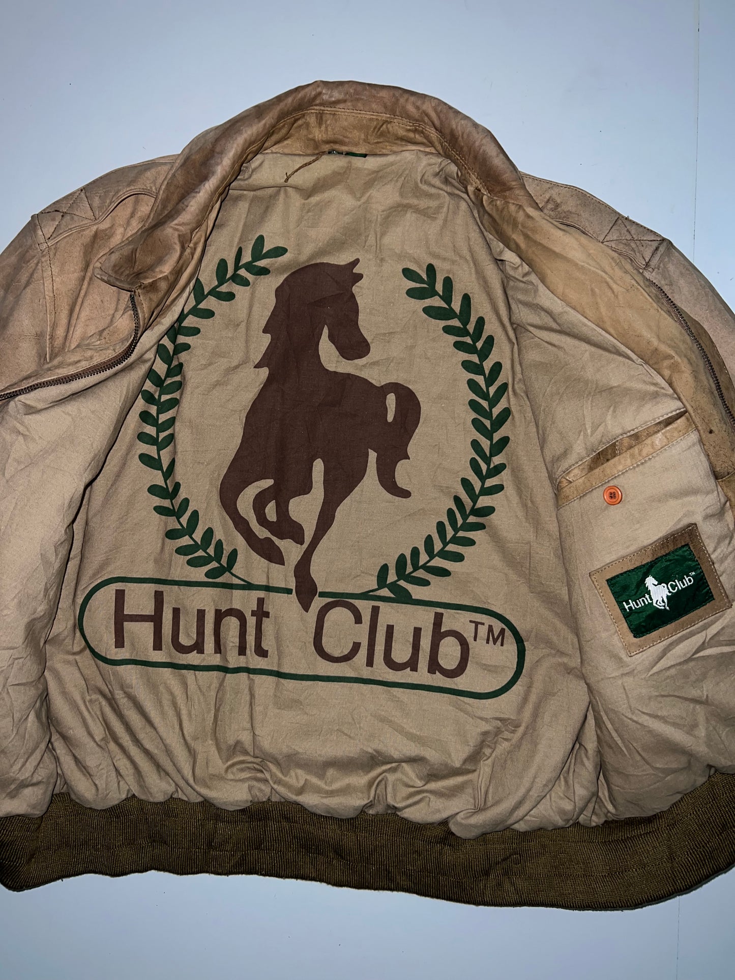 ZSuper   premium  (RARE) Hunt Club OG Original Sued Leather Jacket (M/L)