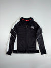 Puma Full Zip Track Jacket with Sleeve Panels – Black/White (S)