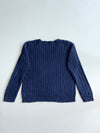 Lauren Ralph Lauren Cable Knit V-Neck Sweater – Navy (XL)