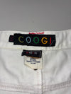 Coogi Multicolor Stitch White Denim Shorts embroidered (W:44) (L:26)