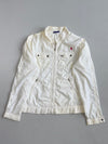 Reebok Classic Lightweight Zip Jacket Off-White with Lion Crest Women’s (S)