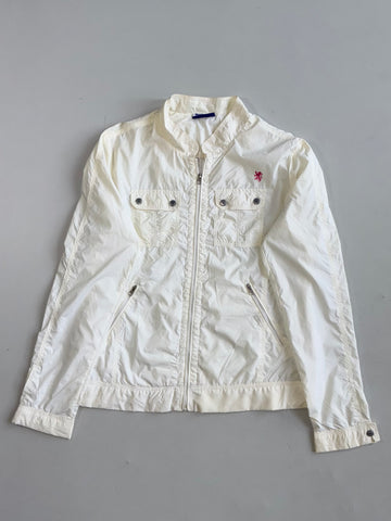 Reebok Classic Lightweight Zip Jacket Off-White with Lion Crest Women’s (S)