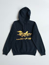 Vintage F-16 Fighting Falcon Zip-Up Hoodie | Size (S)