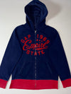 Gap 1969 Empire State Navy Zip Hoodie – Red Varsity Print (S)