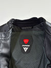 Dainese Stealth Black Genuine Leather Armoured Moto Racing Jacket PADDED (Back Hump) (M)
