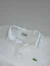 Vintage 80s Chemise Lacoste Made in France Piqué Polo – White (L)