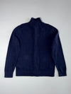 Tommy Hilfiger | Navy Striped Collar Full Zip Knit | (L)