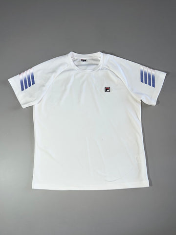FILA Sport Tee White w/ Blue (XL)