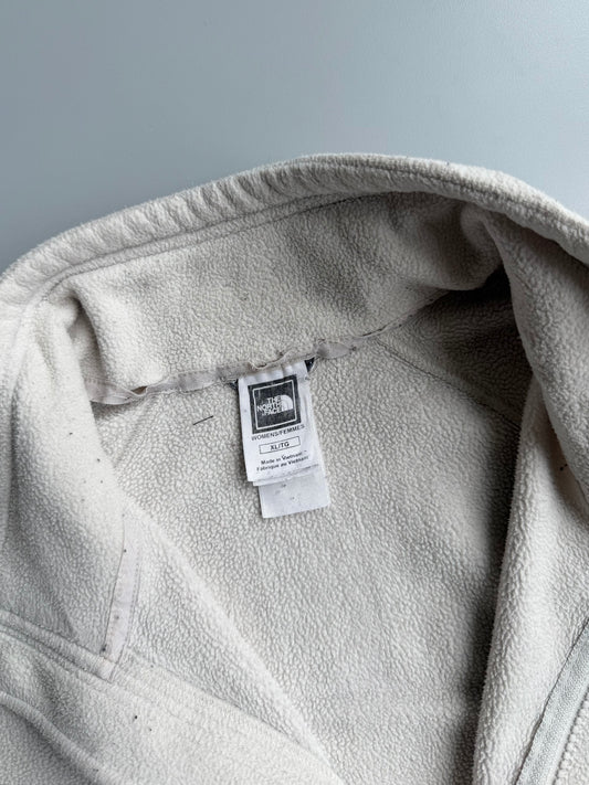 The North Face Fleece Jacket | Cream & Tan Colorblock | Women’s (L/XL)