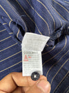 The North Face Navy Striped Long Sleeve Polo (XL)