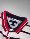 Tommy Hilfiger Striped Slim Fit Polo White Navy Red (XL)