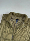 Gap Olive Green Quilted Puffer Vest – Fleece-Lined Collar (2XL)