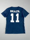 The Rolling Stones Brazil Tongue Graphic Tee - Navy (M)