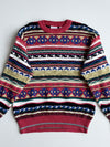 Magnificio Florence Multicolor Aztec Knit Sweater (Made in Italy) (M)
